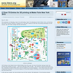 Over 75 Entries for 3D printing at Maker Faire New York 2012