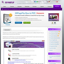 Free eBook Tools - 100% Freeware to batch convert Djvu to PDF - [3DPageFlip.com]