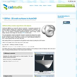 3DPlot - 3D math surfaces in AutoCAD
