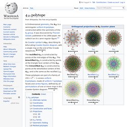 4 21 polytope - Wikipedia