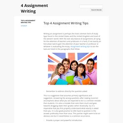 4 Assignment Writing