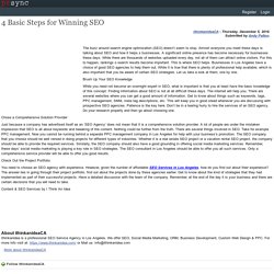 4 Basic Steps for Winning SEO