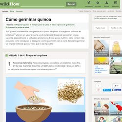 4 formas de germinar quinoa - wikiHow