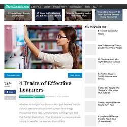 4 Traits of Effective Learners