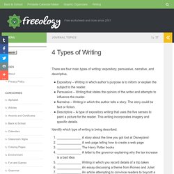 4 Types of Writing - Freeology