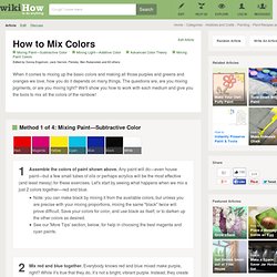 How to Mix Colors: 2 Methods with Examples