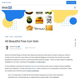 40 Beautiful Free Icon Sets