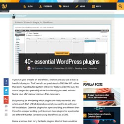 40+ essential WordPress plugins