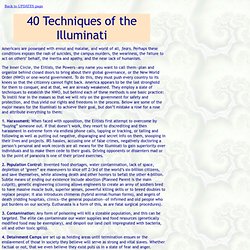 40 techniques of the Illuminati