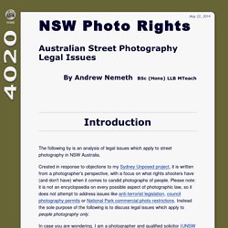 NSW Photographer's Rights