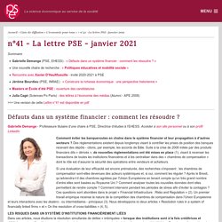 n°41 - La lettre PSE - janvier 2021