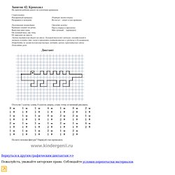 Графический диктант. Рисуем по клеточкам крокодила