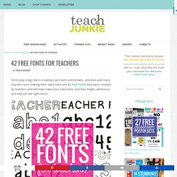 42 Free Fonts for Teachers