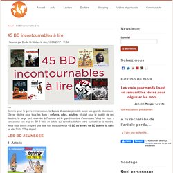 45 BD incontournables à lire