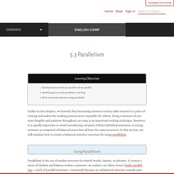 5.3 Parallelism – English Comp