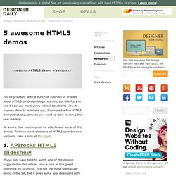 5 awesome HTML5 demos