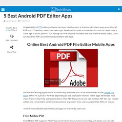 5 Best Android PDF Editor Apps