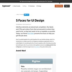 Type On Screen: 5 Faces for UI Design