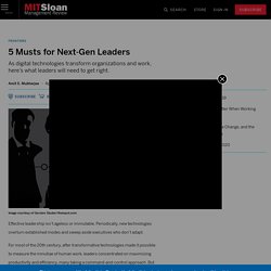5 Musts for Next-Gen Leaders