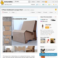 5 Piece Cardboard Lounge Chair