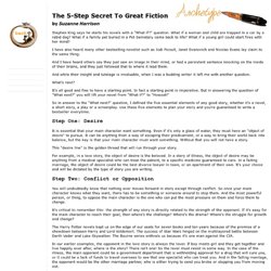 5-Step Secret To Great Fiction