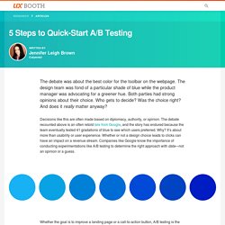 5 Steps to Quick-Start A/B Testing