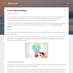 5 Tips for Mental Wellbeing