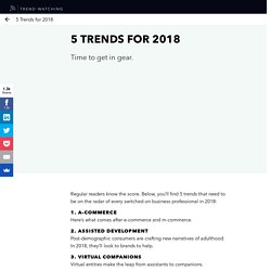 5 Trends for 2018