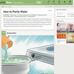 How to Purify Water: 7 steps (with video)