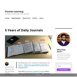 5 Years of Daily Journals