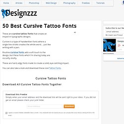 50 Free Cursive Tattoo Fonts