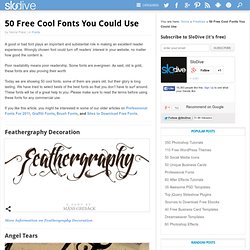50 Cool Fonts Of All Times