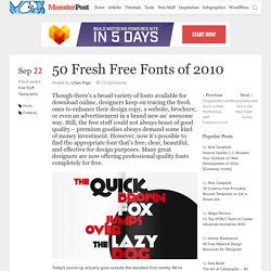 50 Fresh Free Fonts of 2010
