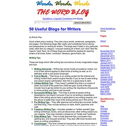 50 Useful Blogs for Writers