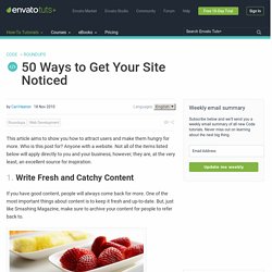 50 Ways to Get Your Site Noticed
