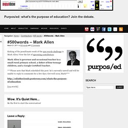 ed — #500words – Mark Allen