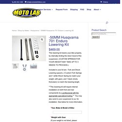 -50MM Husqvarna 701 Enduro Lowering Kit - Moto Lab LLC