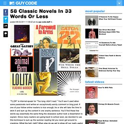 58 Classic Novels In 33 Words Or Less & Clutch Blog