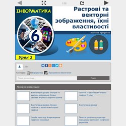 Растрові та векторні зображення, їхні властивості. 6 клас. Урок 2 - презентация онлайн