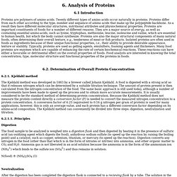 6. ANALYSIS OF PROTEINS
