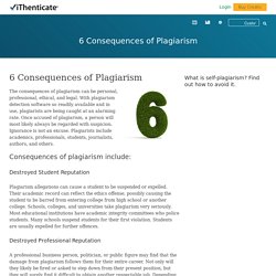 6 Consequences of Plagiarism