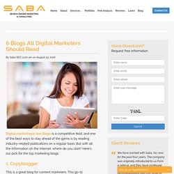 6 Must-Read Marketing Blogs