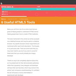 6 Useful HTML5 Tools