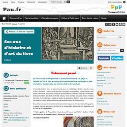600 ans d'histoire et d'art du livre - Ville de Pau
