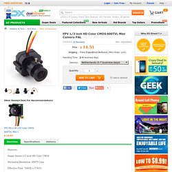 FPV 1/3 inch HD Color CMOS 600TVL Mini Camera PAL - Free Shipping - DealExtreme