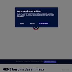 6EME besoins des animaux by svt Liot on Genially
