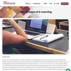 7 Advantages of E-Learning