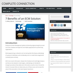 7 Benefits of an ECM Solution