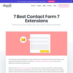 7 Best Contact Form 7 Extensions