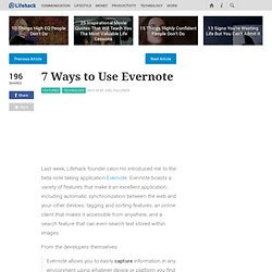 7 Ways to Use Evernote